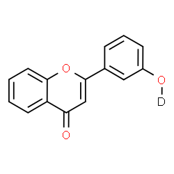 ChemSpider 2D Image | 2-[3-(~2~H)Hydroxyphenyl]-4H-chromen-4-one | C15H9DO3