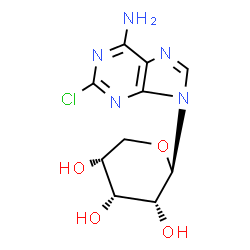 ChemSpider 2D Image | 2-Chloro-9-(beta-D-ribopyranosyl)-9H-purin-6-amine | C10H12ClN5O4