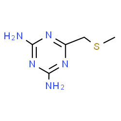 ChemSpider 2D Image | 6-[(Methylsulfanyl)methyl]-1,3,5-triazine-2,4-diamine | C5H9N5S