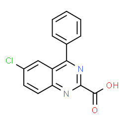 ChemSpider 2D Image | 6-Chloro-4-phenyl-2-quinazolinecarboxylic acid | C15H9ClN2O2