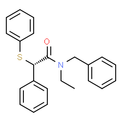 ChemSpider 2D Image | (2S)-N-Benzyl-N-ethyl-2-phenyl-2-(phenylsulfanyl)acetamide | C23H23NOS