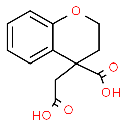 ChemSpider 2D Image | 4-(Carboxymethyl)-4-chromanecarboxylic acid | C12H12O5