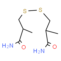ChemSpider 2D Image | 3,3'-Disulfanediylbis(2-methylpropanamide) | C8H16N2O2S2