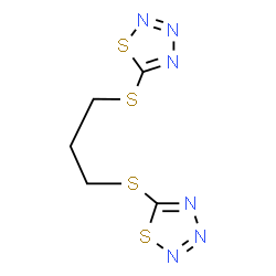 ChemSpider 2D Image | 5,5'-(1,3-Propanediyldisulfanediyl)bis(1,2,3,4-thiatriazole) | C5H6N6S4
