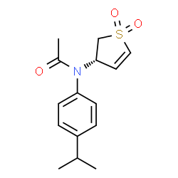 ChemSpider 2D Image | N-[(3S)-1,1-Dioxido-2,3-dihydro-3-thiophenyl]-N-(4-isopropylphenyl)acetamide | C15H19NO3S
