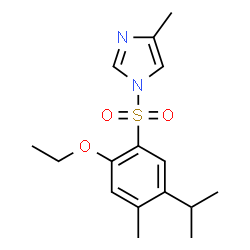 ChemSpider 2D Image | 1-[(2-Ethoxy-5-isopropyl-4-methylphenyl)sulfonyl]-4-methyl-1H-imidazole | C16H22N2O3S
