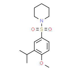 ChemSpider 2D Image | 1-[(3-Isopropyl-4-methoxyphenyl)sulfonyl]piperidine | C15H23NO3S