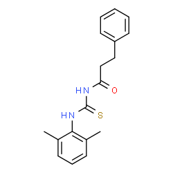 ChemSpider 2D Image | N-[(2,6-Dimethylphenyl)carbamothioyl]-3-phenylpropanamide | C18H20N2OS