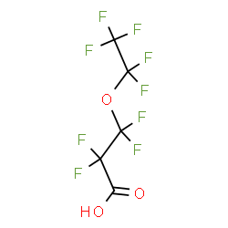 ChemSpider 2D Image | 2,2,3,3-Tetrafluoro-3-(pentafluoroethoxy)propanoic acid | C5HF9O3