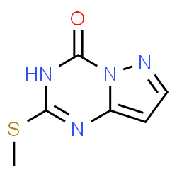 ChemSpider 2D Image | 2-(Methylsulfanyl)pyrazolo[1,5-a][1,3,5]triazin-4(1H)-one | C6H6N4OS