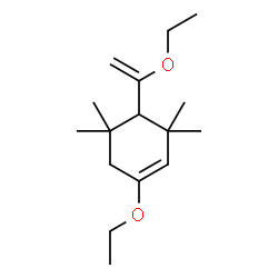 ChemSpider 2D Image | 1-Ethoxy-4-(1-ethoxyvinyl)-3,3,5,5-tetramethylcyclohexene | C16H28O2