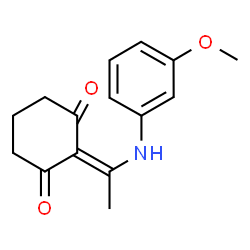 ChemSpider 2D Image | 2-{1-[(3-Methoxyphenyl)amino]ethylidene}-1,3-cyclohexanedione | C15H17NO3