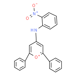 ChemSpider 2D Image | 4-[(2-Nitrophenyl)amino]-2,6-diphenylpyrylium | C23H17N2O3
