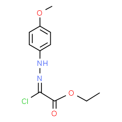 ChemSpider 2D Image | Ethyl chloro[(4-methoxyphenyl)hydrazono]acetate | C11H13ClN2O3