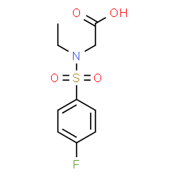 ChemSpider 2D Image | N-Ethyl-N-[(4-fluorophenyl)sulfonyl]glycine | C10H12FNO4S
