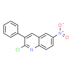 ChemSpider 2D Image | 2-Chloro-6-nitro-3-phenylquinoline | C15H9ClN2O2