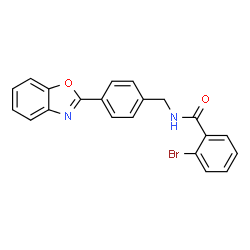 ChemSpider 2D Image | N-[4-(1,3-Benzoxazol-2-yl)benzyl]-2-bromobenzamide | C21H15BrN2O2