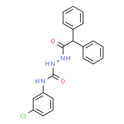 ChemSpider 2D Image | N-(3-Chlorophenyl)-2-(diphenylacetyl)hydrazinecarboxamide | C21H18ClN3O2