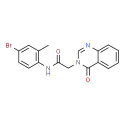ChemSpider 2D Image | N-(4-Bromo-2-methylphenyl)-2-(4-oxo-3(4H)-quinazolinyl)acetamide | C17H14BrN3O2
