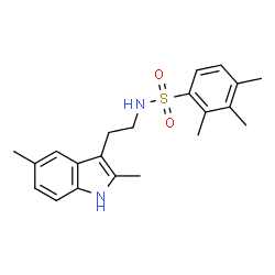 ChemSpider 2D Image | N-[2-(2,5-Dimethyl-1H-indol-3-yl)ethyl]-2,3,4-trimethylbenzenesulfonamide | C21H26N2O2S