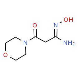 ChemSpider 2D Image | N-Hydroxy-3-(4-morpholinyl)-3-oxopropanimidamide | C7H13N3O3