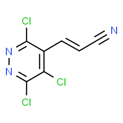 ChemSpider 2D Image | (2E)-3-(3,5,6-Trichloro-4-pyridazinyl)acrylonitrile | C7H2Cl3N3