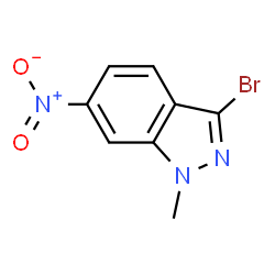 ChemSpider 2D Image | 3-Bromo-1-methyl-6-nitro-1H-indazole | C8H6BrN3O2