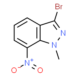 ChemSpider 2D Image | 3-Bromo-1-methyl-7-nitro-1H-indazole | C8H6BrN3O2
