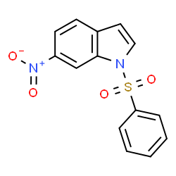 ChemSpider 2D Image | 6-Nitro-1-(phenylsulfonyl)-1H-indole | C14H10N2O4S