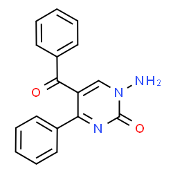 ChemSpider 2D Image | 1-Amino-5-benzoyl-4-phenyl-2(1H)-pyrimidinone | C17H13N3O2
