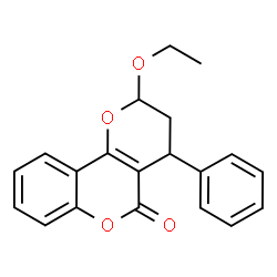 ChemSpider 2D Image | 2-Ethoxy-4-phenyl-3,4-dihydro-2H,5H-pyrano[3,2-c]chromen-5-one | C20H18O4