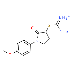 ChemSpider 2D Image | Imino{[1-(4-methoxyphenyl)-2-oxo-3-pyrrolidinyl]sulfanyl}methanaminium | C12H16N3O2S