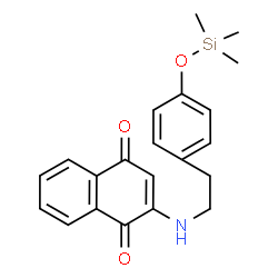 ChemSpider 2D Image | 2-[(2-{4-[(Trimethylsilyl)oxy]phenyl}ethyl)amino]-1,4-naphthoquinone | C21H23NO3Si