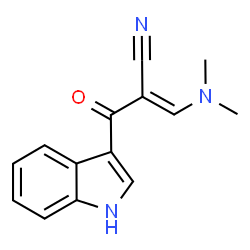 ChemSpider 2D Image | (2E)-3-(Dimethylamino)-2-(1H-indol-3-ylcarbonyl)acrylonitrile | C14H13N3O