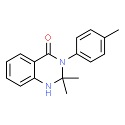 ChemSpider 2D Image | 2,2-Dimethyl-3-(p-tolyl)-2,3-dihydroquinazolin-4(1H)-one | C17H18N2O