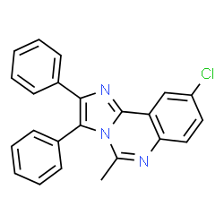 ChemSpider 2D Image | 9-Chloro-5-methyl-2,3-diphenylimidazo[1,2-c]quinazoline | C23H16ClN3