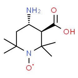 ChemSpider 2D Image | [(3R,4S)-4-Amino-3-carboxy-2,2,6,6-tetramethyl-1-piperidinyl]oxidanyl | C10H19N2O3