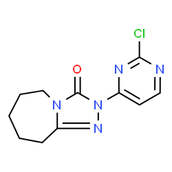 ChemSpider 2D Image | 2-(2-Chloro-4-pyrimidinyl)-2,5,6,7,8,9-hexahydro-3H-[1,2,4]triazolo[4,3-a]azepin-3-one | C11H12ClN5O