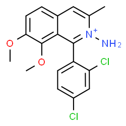 ChemSpider 2D Image | 2-Amino-1-(2,4-dichlorophenyl)-7,8-dimethoxy-3-methylisoquinolinium | C18H17Cl2N2O2