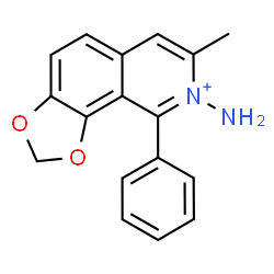 ChemSpider 2D Image | 8-Amino-7-methyl-9-phenyl[1,3]dioxolo[4,5-h]isoquinolin-8-ium | C17H15N2O2