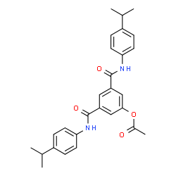 ChemSpider 2D Image | 3,5-Bis[(4-isopropylphenyl)carbamoyl]phenyl acetate | C28H30N2O4