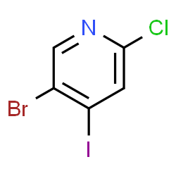 ChemSpider 2D Image | 5-Bromo-2-chloro-4-iodopyridine | C5H2BrClIN