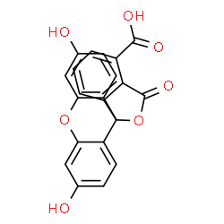 ChemSpider 2D Image | 3',6'-Dihydroxy-3-oxo-3H-spiro[2-benzofuran-1,9'-xanthene]-4-carboxylic acid | C21H12O7