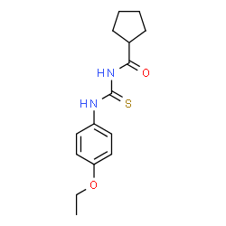 ChemSpider 2D Image | N-[(4-Ethoxyphenyl)carbamothioyl]cyclopentanecarboxamide | C15H20N2O2S