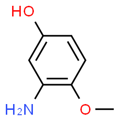 ChemSpider 2D Image | 3-Amino-4-methoxyphenol | C7H9NO2