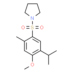 ChemSpider 2D Image | 1-[(5-Isopropyl-4-methoxy-2-methylphenyl)sulfonyl]pyrrolidine | C15H23NO3S