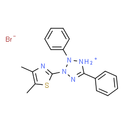 ChemSpider 2D Image | 3-(4,5-Dimethyl-2-thiazolyl)-2,5-diphenyltetrazolium Bromide | C18H18BrN5S