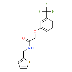 ChemSpider 2D Image | N-(2-Thienylmethyl)-2-[3-(trifluoromethyl)phenoxy]acetamide | C14H12F3NO2S