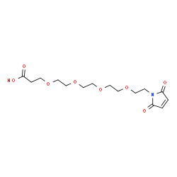 ChemSpider 2D Image | 1-(2,5-Dioxo-2,5-dihydro-1H-pyrrol-1-yl)-3,6,9,12-tetraoxapentadecan-15-oic acid | C15H23NO8