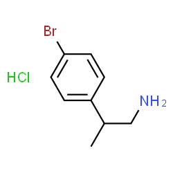 ChemSpider 2D Image | 2-(4-Bromophenyl)-1-propanamine hydrochloride (1:1) | C9H13BrClN